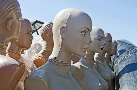 Mannequins - beautiful female head close-upの写真素材