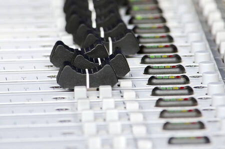 Soundboard close-up - equipment for concertsの写真素材