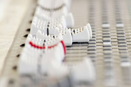 Soundboard close-up - equipment for concerts