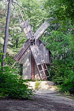Wooden mill in "Shevchenko Guy" in Lvov, Ukraineの写真素材