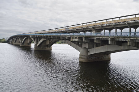 Cityscape - The metro bridge in Kiev, Ukraineの写真素材