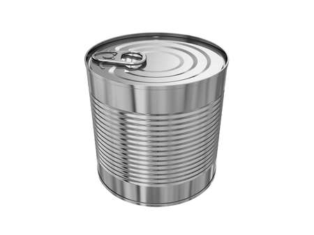 Can close-up made in 3D, isolated on a white backgroundの写真素材