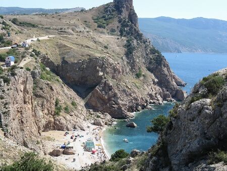 Seascape - Vasili beach In Balaclava, Sevastopol, Crimeaの写真素材