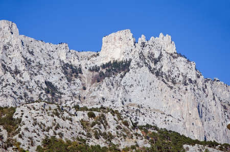 Beautiful landscape - AI-Petri mountain in Alupka, Yalta, Crimeaの写真素材