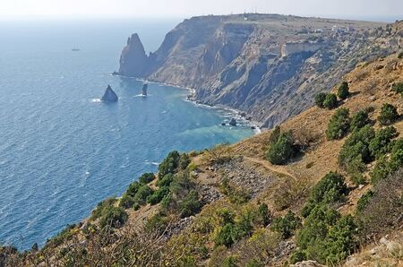 Beautiful landscape - Cape Fiolent in Sevastopol, Crimea, Russiaの写真素材