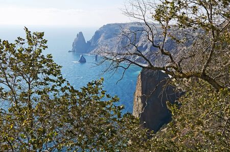 Beautiful landscape - Cape Fiolent in Sevastopol, Crimea, Russiaの写真素材