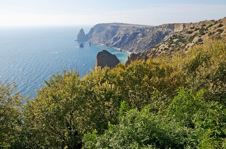 Beautiful landscape - Cape Fiolent in Sevastopol, Crimea, Russiaの写真素材