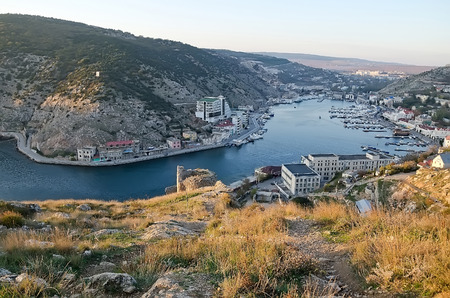 General view of Balaklava from hight. Sevastopol, Crimea.