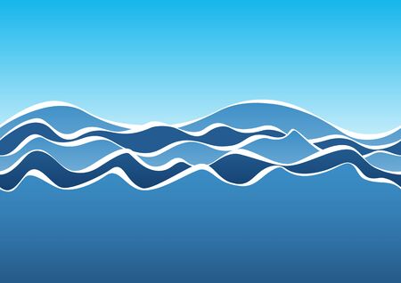 Seamless background of blue sea wave in vectorのイラスト素材
