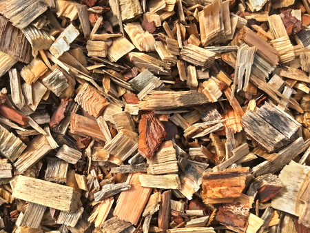 Background is composed of wood shavings and wooden splinters
 closeupの写真素材