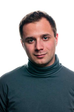 Classic isolated portrait of attractive and handsome manの写真素材