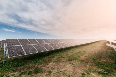 Solar photovoltaic panels and solar photovoltaic power generation systemsの写真素材