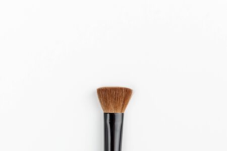 Makeup brush on a white backgroundの写真素材