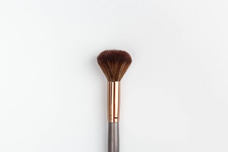 Makeup brush on a white backgroundの写真素材