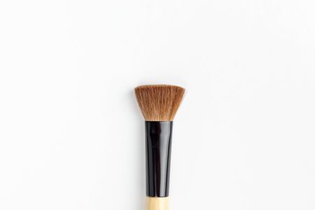 Makeup brush on a white backgroundの写真素材
