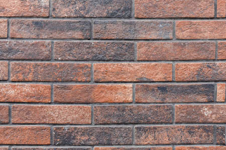 Brown front brick background textureの写真素材
