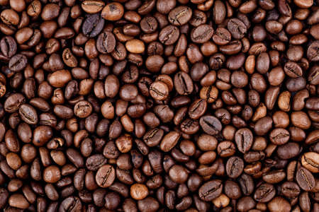 Background from coffee beans. Macro shooting.の写真素材