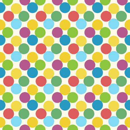 Multicolor circles seamless pattern. EPS 8 vector illustration, no transparencyのイラスト素材