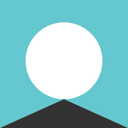 Unstable ball on verge. Risk, investment, danger, ambition, pride, gambling, goal, instability and fragile balance concept. Flat design. EPS 8 vector illustration, no transparency, no gradientsのイラスト素材