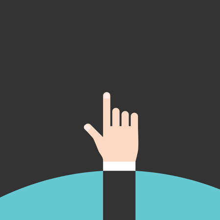 Hand in outer space. Creative idea, startup, project, innovation, creativity, inspiration and future concept. Flat design. EPS 8 vector illustration, no transparency, no gradientsのイラスト素材