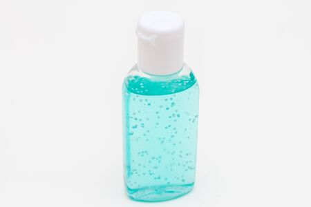 bottle with antiseptic solution on a white background. isolatedの写真素材