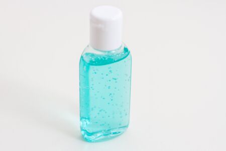 bottle with antiseptic solution on a white background.の写真素材