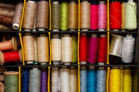 set of different threads for sewing