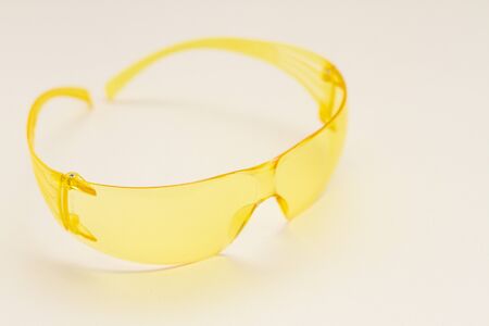 a glasses with yellow lenses anti-glare for the driverの写真素材