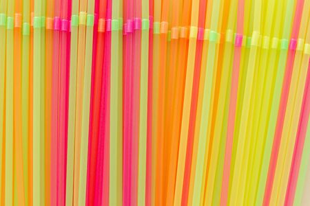 Background from multi-colored plastic straws.の写真素材