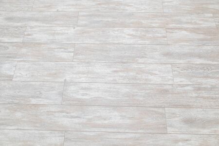 White wood bevel laminate Floor. New vinyl laminate floor tile.の写真素材