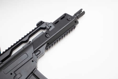 Submachine gun isolated on white background