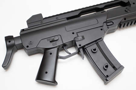 Submachine gun isolated on white background