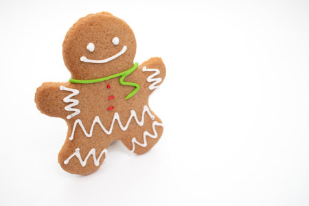 Cookie gingerbread on white background.