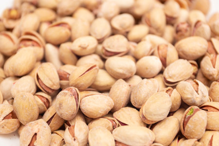 Pistachios nuts background food textureの写真素材