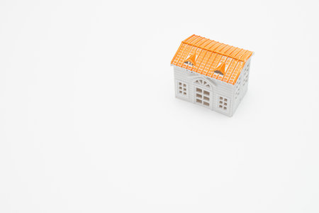 house model on white background. real estateの写真素材