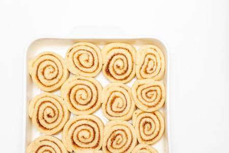 Freshly cinnamon buns with cinnamonの写真素材