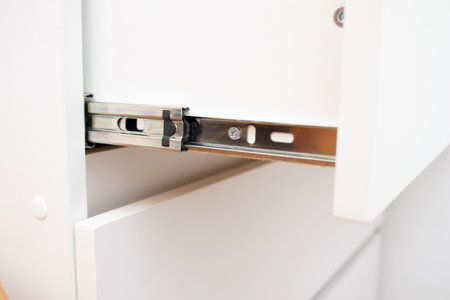 Drawer slides drawer slides wooden of drawersの写真素材
