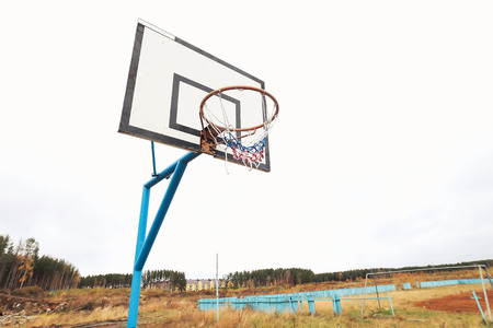 wooden board for basketball in the street