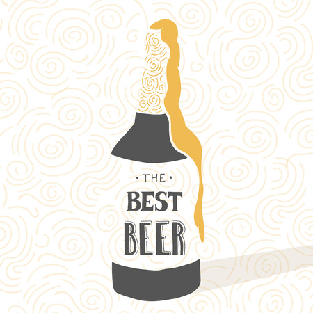 Vintage craft beer brewery design. Vector typography illustration. Hand drawn typography posterのイラスト素材