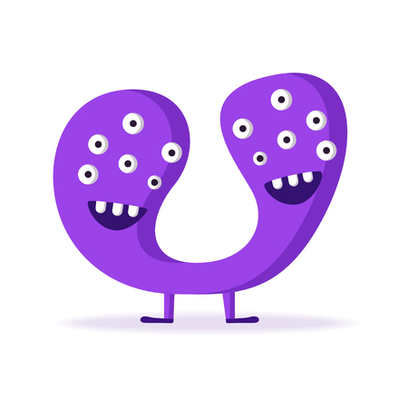 Bacteria character.のイラスト素材