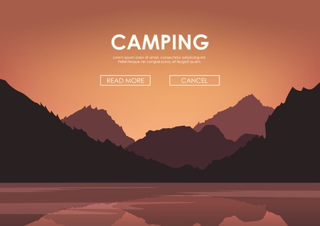 Summer evening landscape on the sea. Travel, home, recreation. Sunset Cloudy skyのイラスト素材