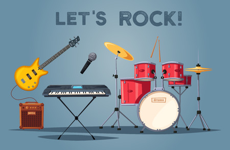 Rock music poster.のイラスト素材