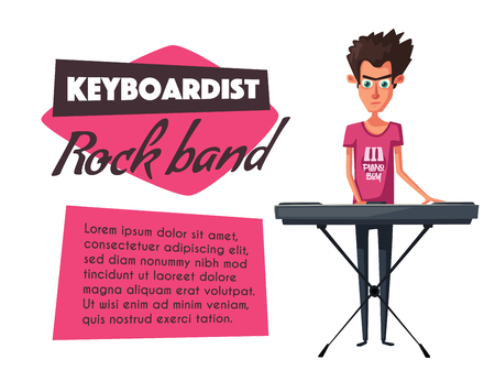 Electronic music Synthesizer instrument vector illustration.のイラスト素材