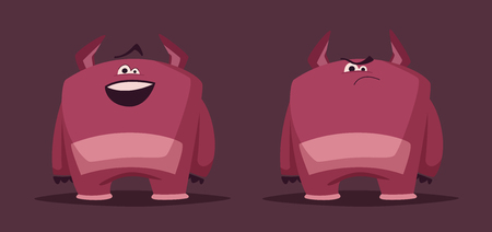 Funny cute monster. Cartoon vector illustrationのイラスト素材