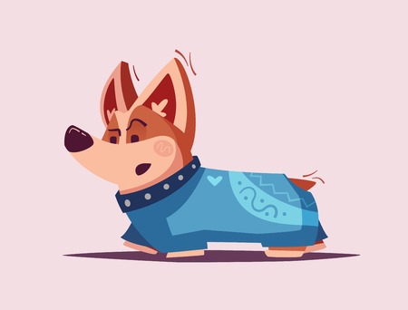 Dog character. Best friend. Cartoon vector illustrationのイラスト素材