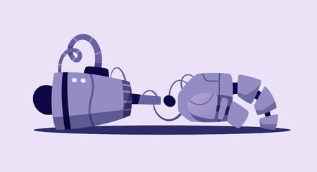 Hand of robot. Cyborgs separate body part. Cartoon vector illustrationのイラスト素材