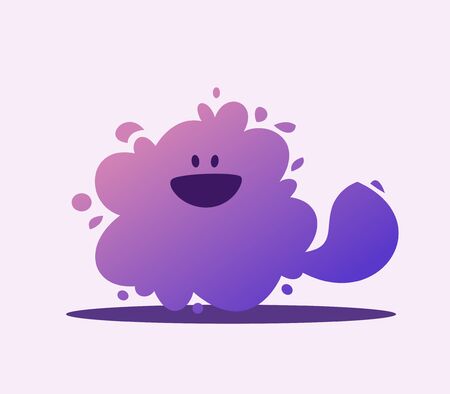 Small cute abstract dog. Cartoon vector illustrationのイラスト素材