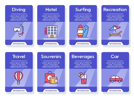Travel linear vector icons setのイラスト素材