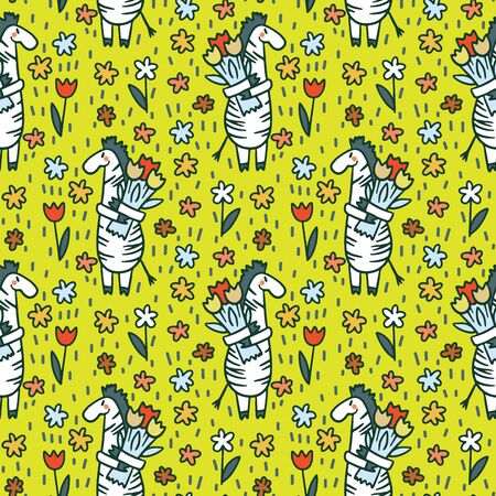 Cute animals cartoon vector illustrations setのイラスト素材