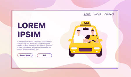 Driver and passenger in car, front and side view isolated objectsのイラスト素材